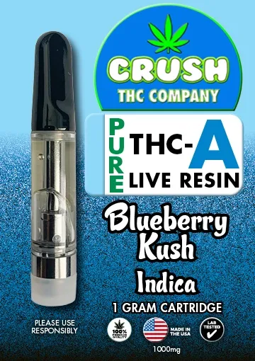 CRUSH THC COMPANY Pure THCa 1 Gram cartridge Blueberry Kush | Crush Thc Carts