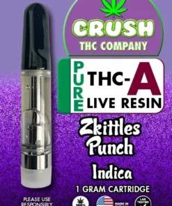 CRUSH THC COMPANY Pure THCa 1 Gram cartridge Zkittles Punch | Crush Thc Carts